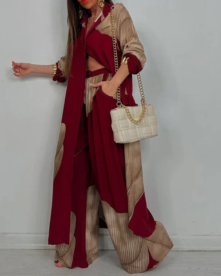 Elwira – Dwuczęściowy letni komplet z lekkiej tkaniny