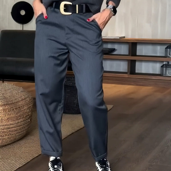 Calyra - Eleganckie spodnie w paski